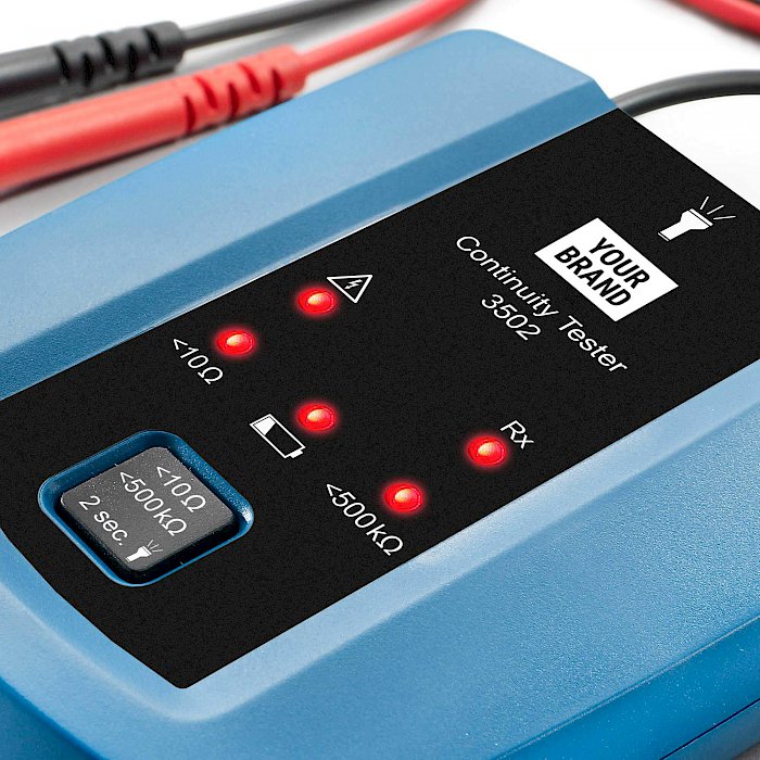 Advanced continuity tester with torch light detail