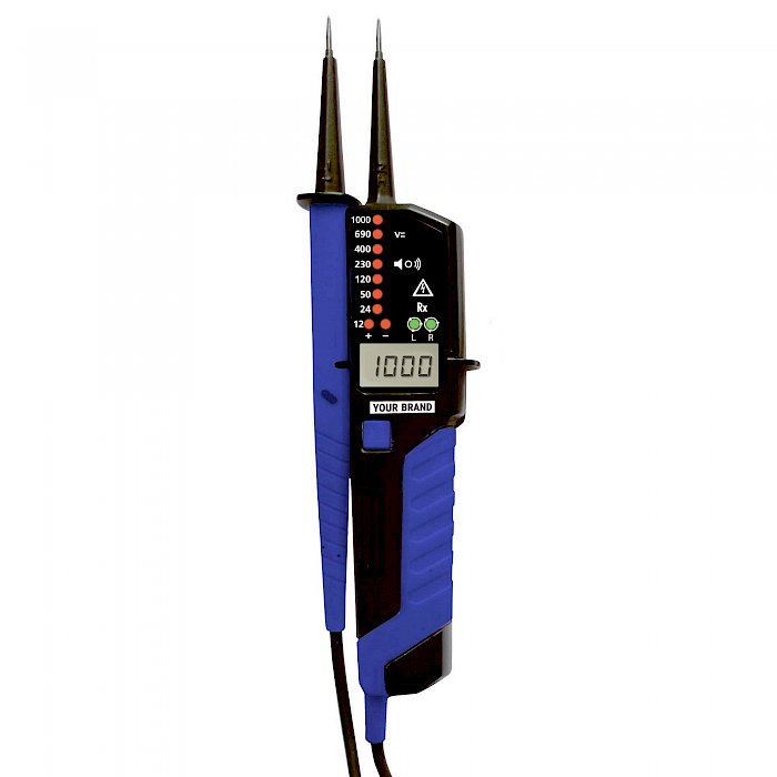 voltage tester with RCD buttons, LCD version